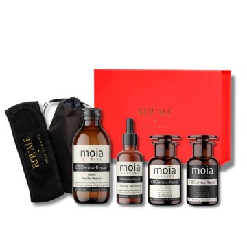 Moia Elixirs kosmetika rinkinys cbd veido prausiklis serumas kremas